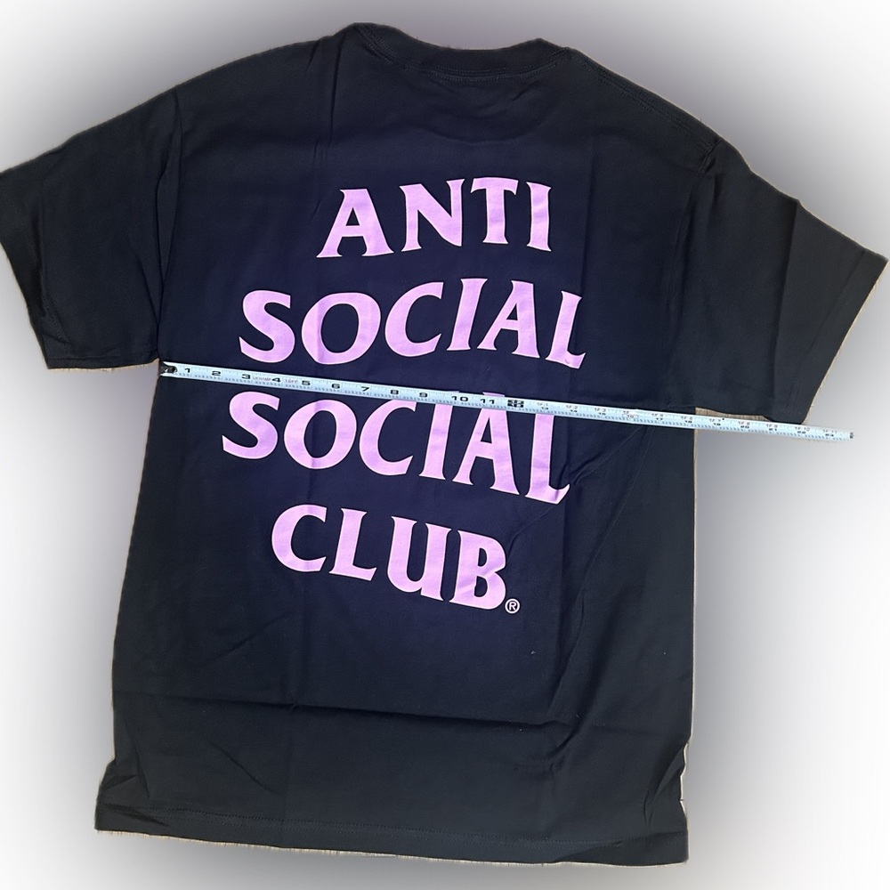 NWT Anti Social Social Club SZ M Black T-shirt w/pink graphics - Picture 4 of 5